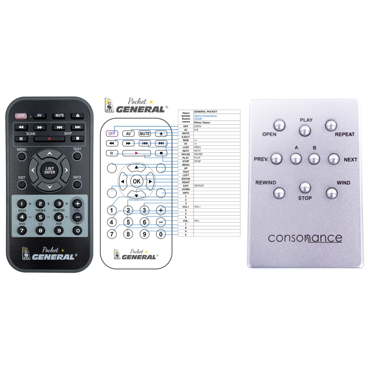 OPERA AUDIO Consonance CD120 -   


kompatibilis General márkájú távirányító