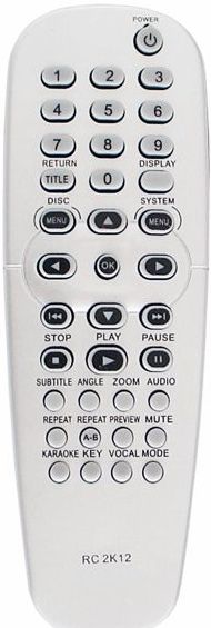 MAGNAVOX MDV411, MDV412, MDV421, MDV422, MDV430, MDV455 - helyettesítő távirányító