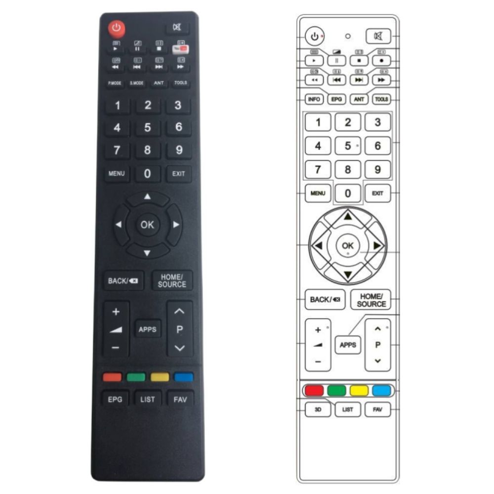 CHANGHONG UHD42C5600ISX2 - helyettesítő távirányító