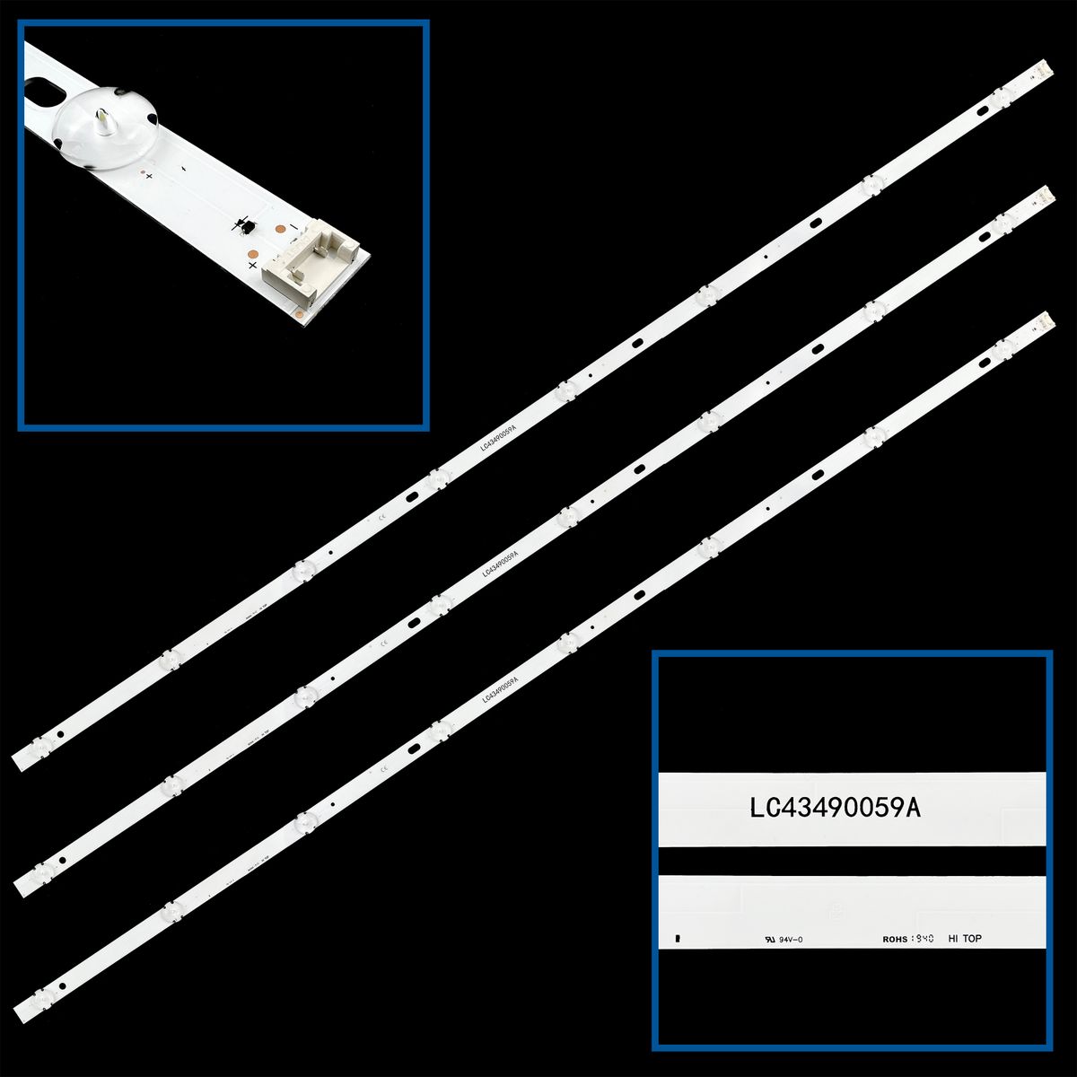 LG AGF78899501AL LED háttérvilágítás CSP43 LC43490058A, LC43490059A, LC43490089A, LC43490086A - 3 szalag