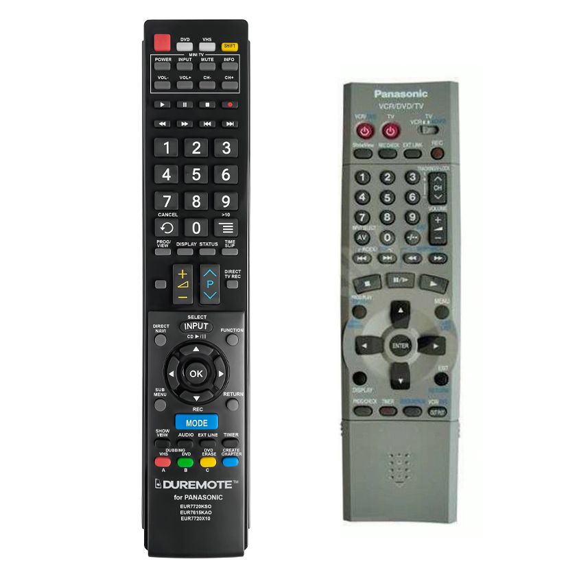 PANASONIC EUR7615KAO, EUR7615KA0, EUR7615KSO, EUR7615KS0, EUR7615KTO, EUR7615KT0 + TV vezérlés (mini TV) - távirányító duplikátum