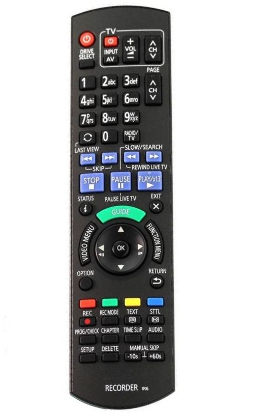 PANASONIC N2QAYB001047, DMR-BCT650, DMR-BST650, DMR-EX97, DMR-EX97S - helyettesítő távirányító