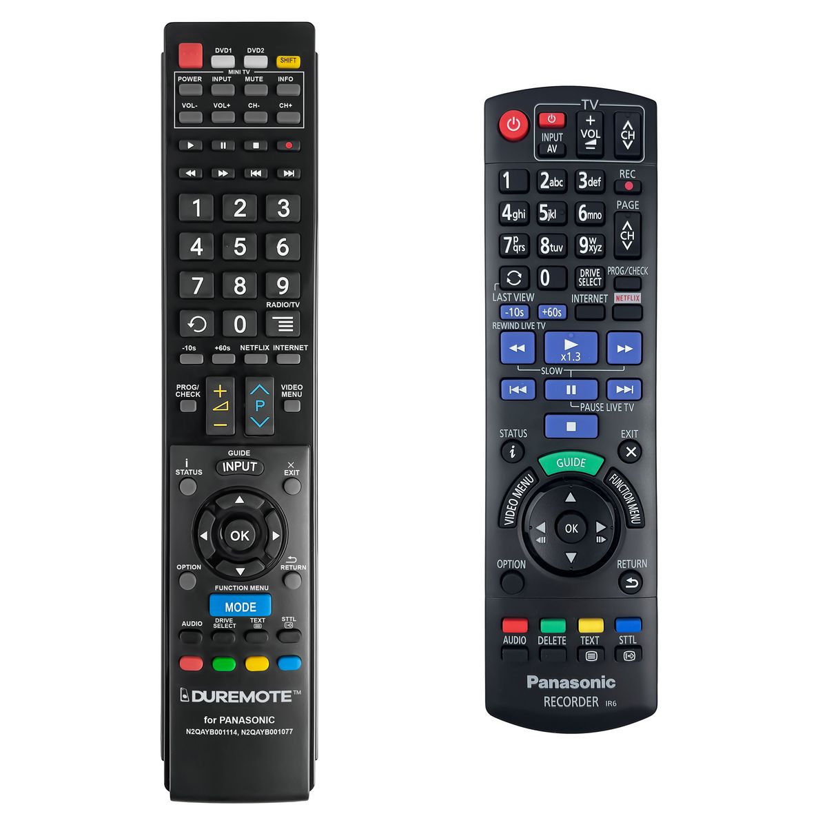 PANASONIC N2QAYB001077 + TV vezérlés (mini TV) - távirányító duplikátum