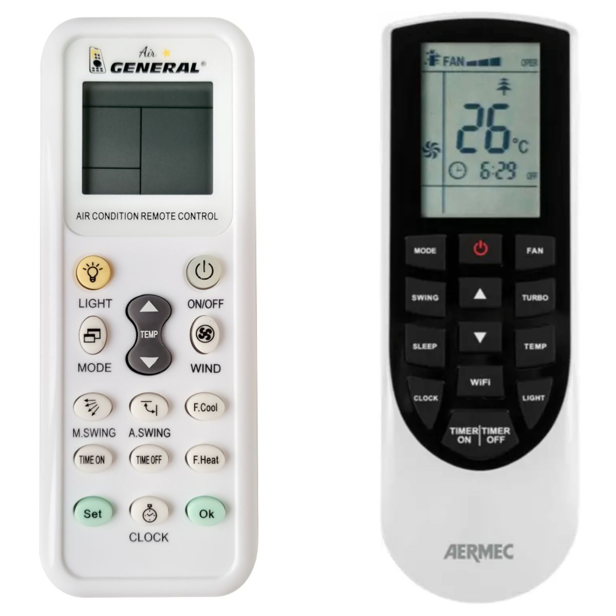 AERMEC SPG250W, SLG250W -   


kompatibilis General márkájú távirányító