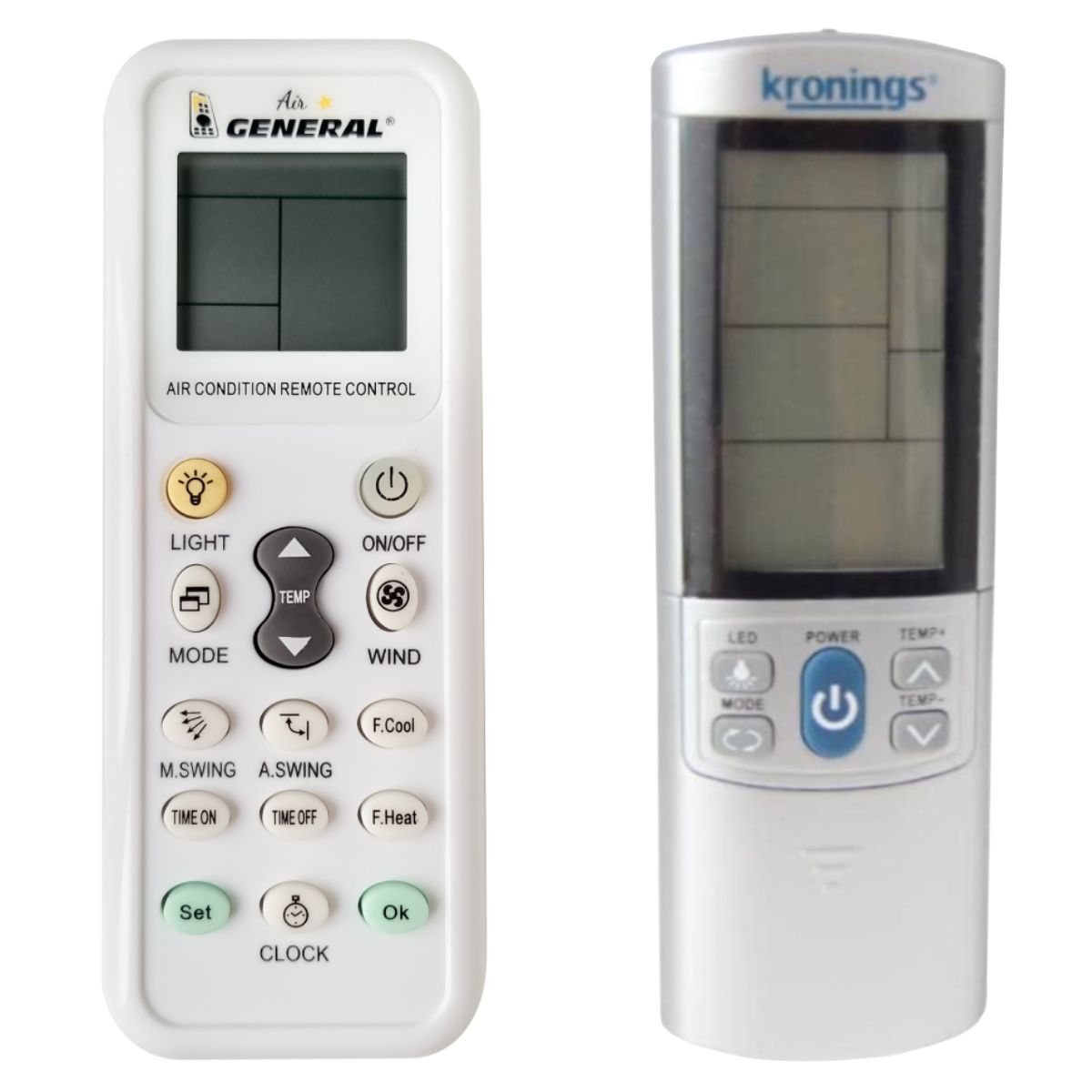 KRONINGS A2000, K2400, K3600, K3600-50 -   


kompatibilis General márkájú távirányító