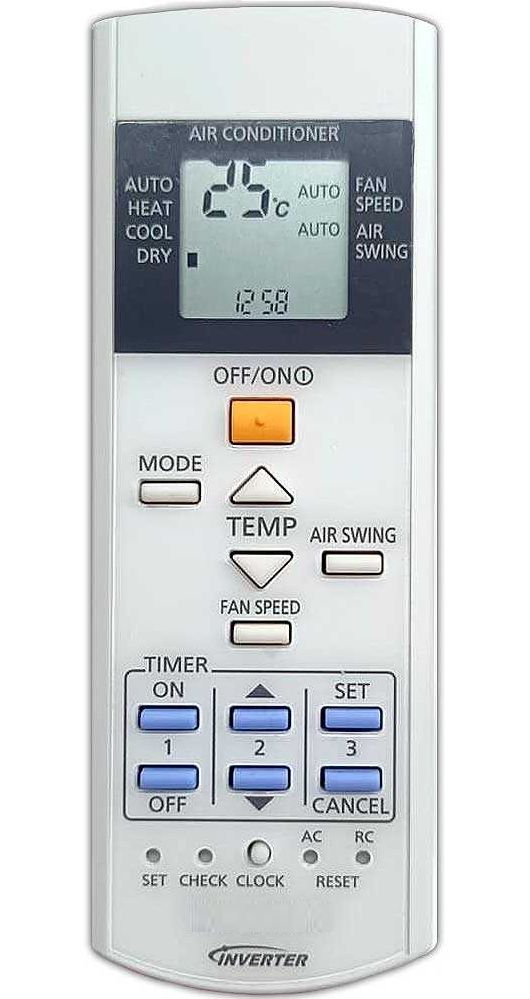 PANASONIC CS-UE9QKE, CS-UE12QKE, CS-UE18QKE - helyettesítő távirányító