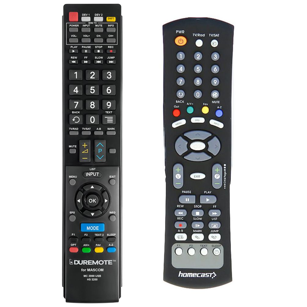 MASCOM MC250, MC270, MC2600, MC2100, MC2000 + TV vezérlés (mini TV) - távirányító duplikátum