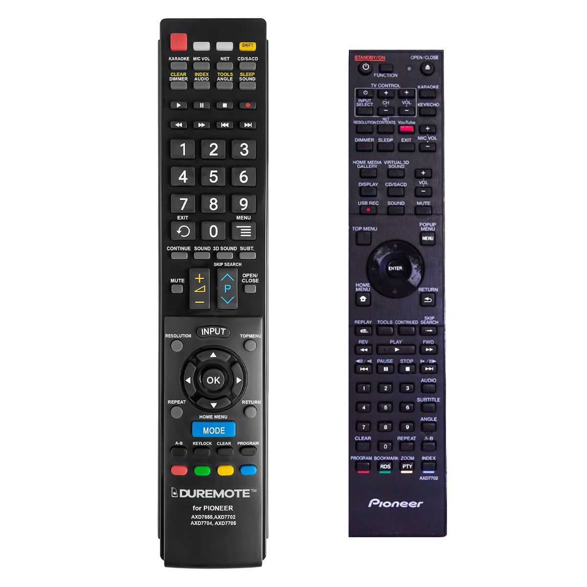 PIONEER AXD7702, AXD7704, AXD7705 - távirányító duplikátum