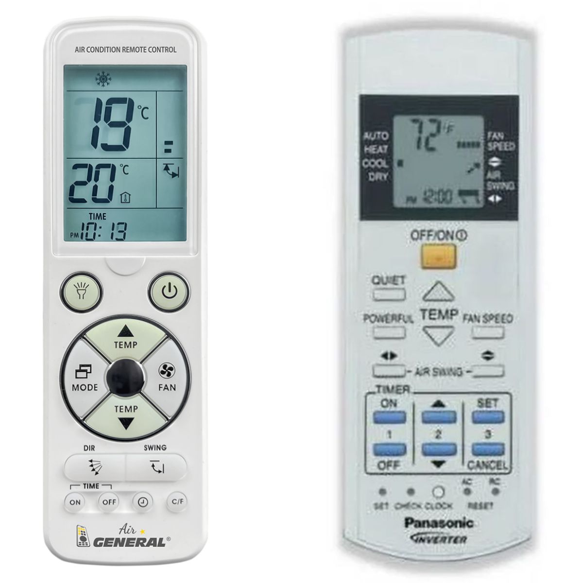 PANASONIC CU-RE9RKE, CU-RE12RKE, CU-RE15RKE, CU-2E15PBE, CU-2E18PBE, CU-3E18PBE -   

luxus háttérvilágítású 
távirányító
