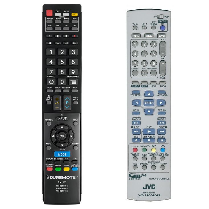 JVC RM-SDR052E + TV vezérlés (mini TV) - távirányító duplikátum