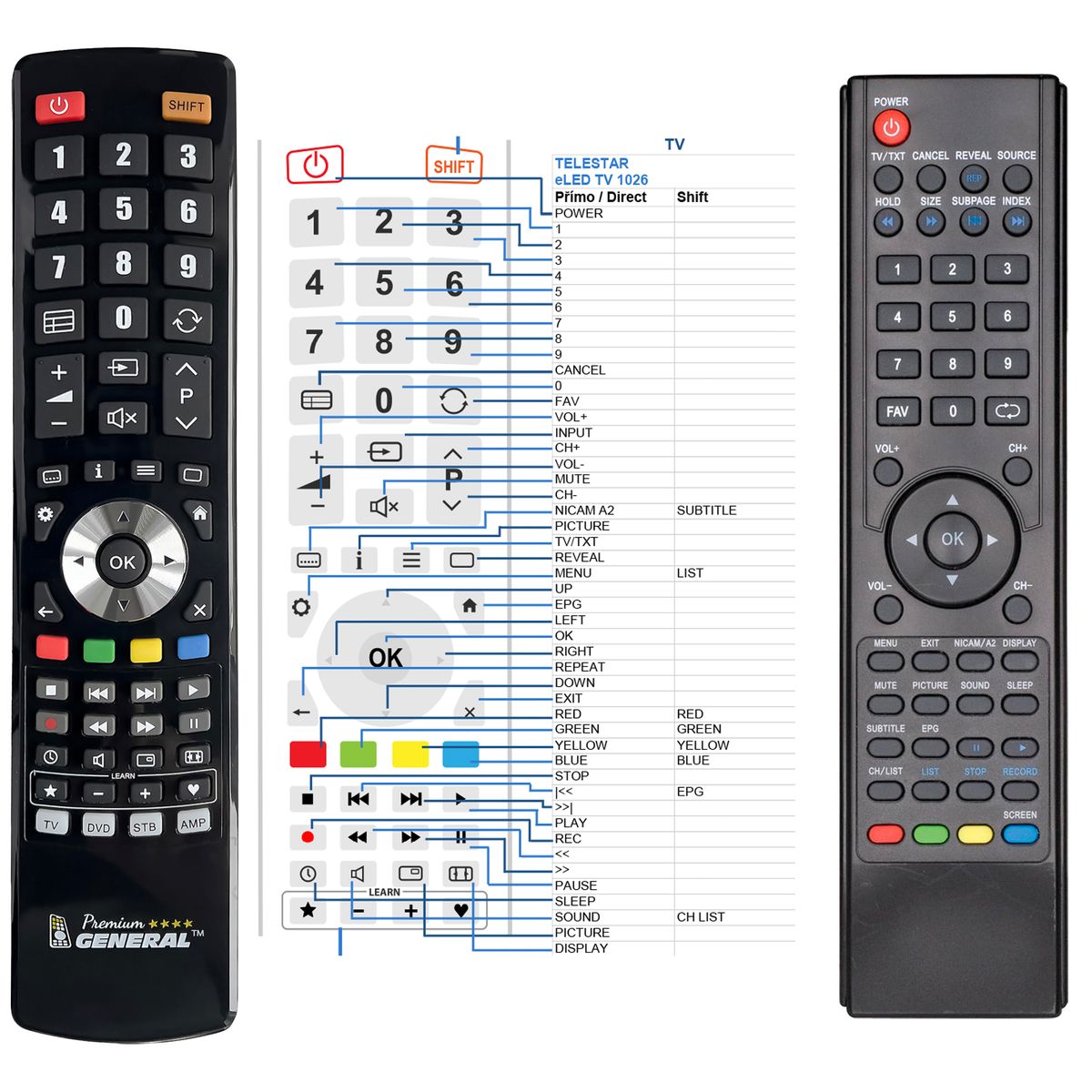 TELESTAR eLED TV 1026 66 -   


kompatibilis General márkájú távirányító