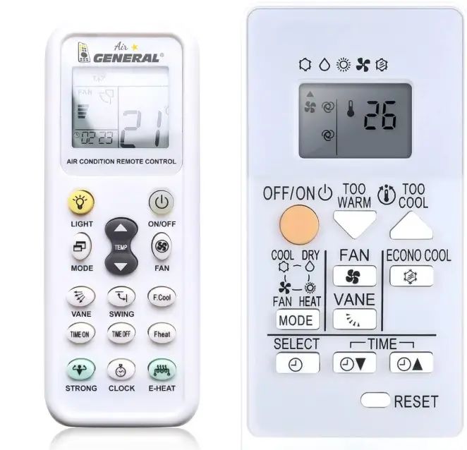 MITSUBISHI RH18A, MSZ-AL25VKG, MSZ-HR25VF, MSZ-HR35VF, MSZ-HR42VF, MSZ-HR50VF -   


kompatibilis General márkájú távirányító