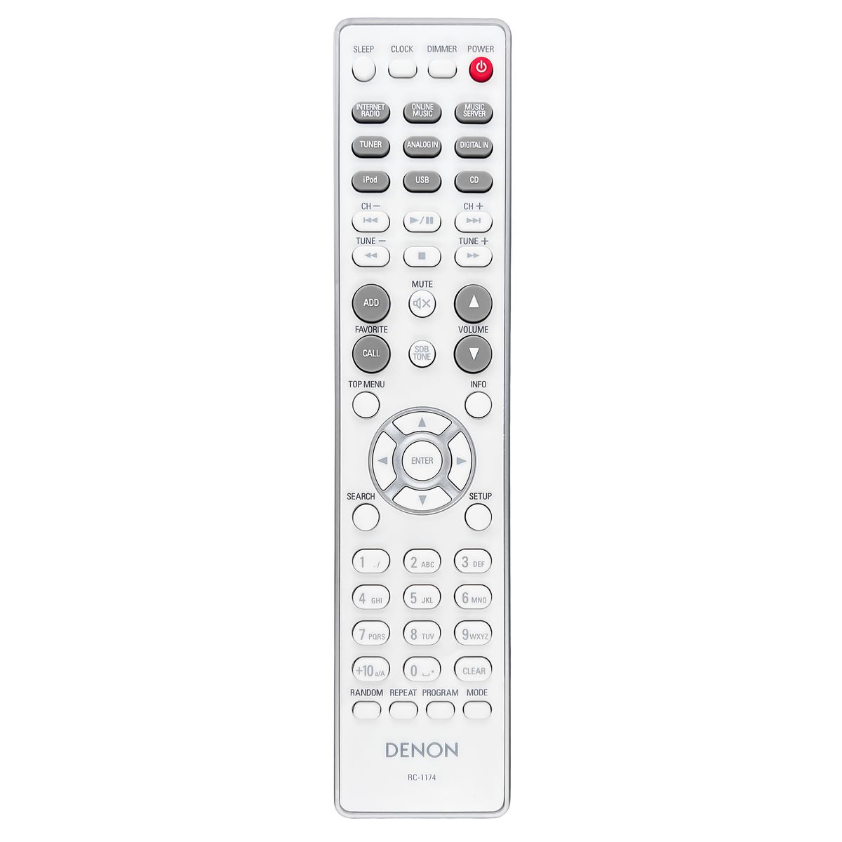 DENON RC-1174 WHITE - eredeti gyári távirányító