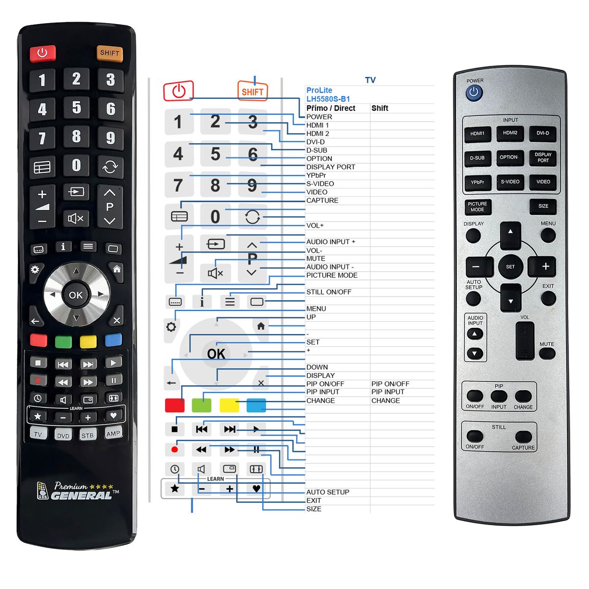 IIYAMA ProLite LH5580S-B1 -   


kompatibilis General márkájú távirányító