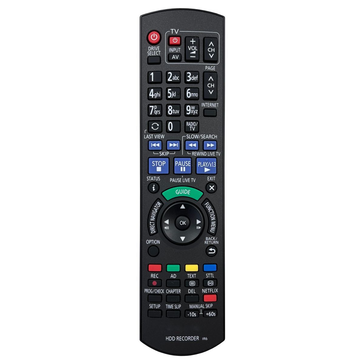 PANASONIC DMR-HW120EBK, DMR-BWT700, DMR-BWT800, DMR PWT 535, DMR-PWT500 - helyettesítő távirányító
