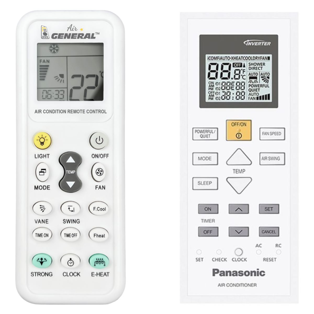 PANASONIC CS-BZ25ZKE, CS-BZ35ZKE, CS-BZ50ZKE, CS-BZ60ZKE -   


kompatibilis General márkájú távirányító