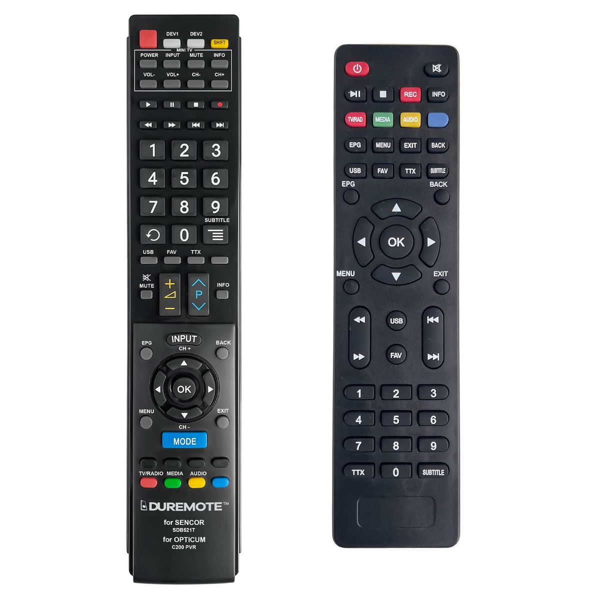 SENCOR SDB520T, SDB521T, SDB523T + TV vezérlés (mini TV) - távirányító duplikátum
