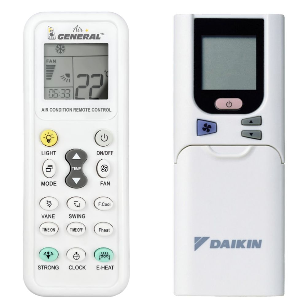 DAIKIN ARC461A1, FTYN25GX, FTYN25GXV1B, FTYN35GX -   


kompatibilis General márkájú távirányító