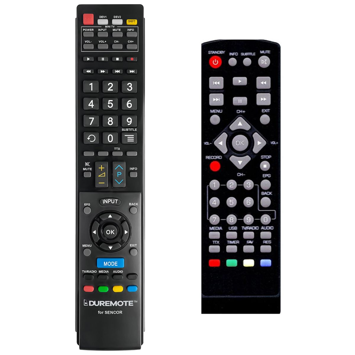 SENCOR SDB5001T2, SDB5002T2, SDB5003T, SDB5104TD + TV vezérlés (mini TV) - távirányító duplikátum