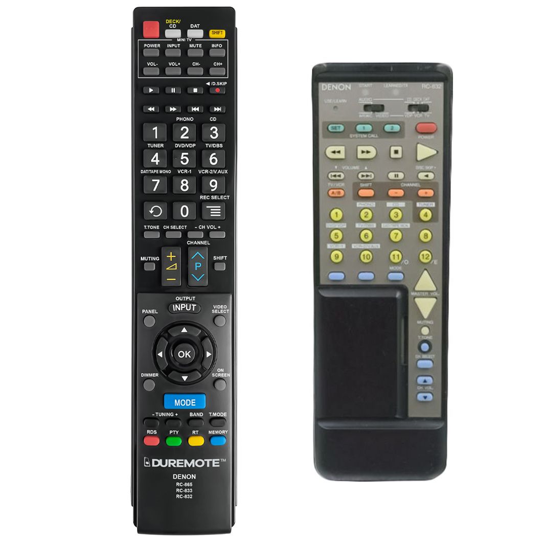 DENON RC-832 + TV vezérlés (mini TV) - távirányító duplikátum