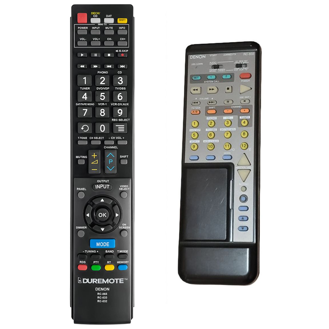 DENON RC-833 + TV vezérlés (mini TV) - távirányító duplikátum