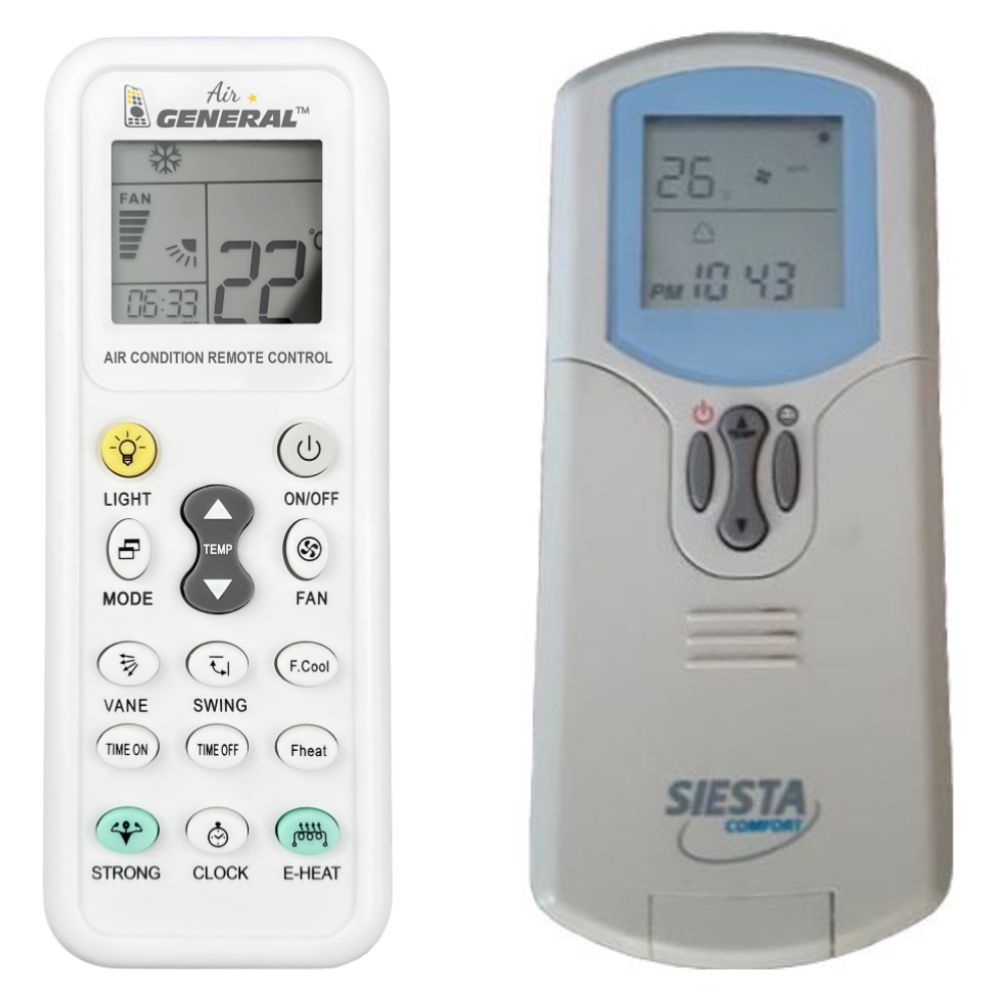 DAIKIN SIESTA COMFORT ATYN26FMV1B, ATYN35FMV1B -   


kompatibilis General márkájú távirányító