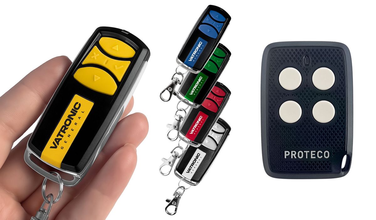 PROTECO ANGIE PTX4P fix code 433 MHz - Luxus fém 4 csatornás távirányító VATRONIC