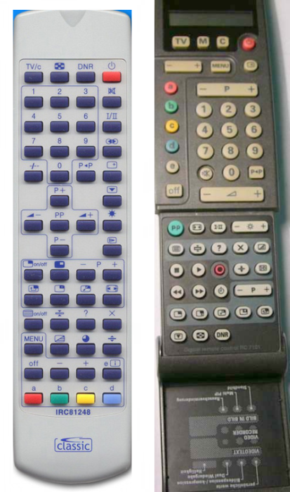 PHILIPS RC7101 -   


kompatibilis General márkájú távirányító