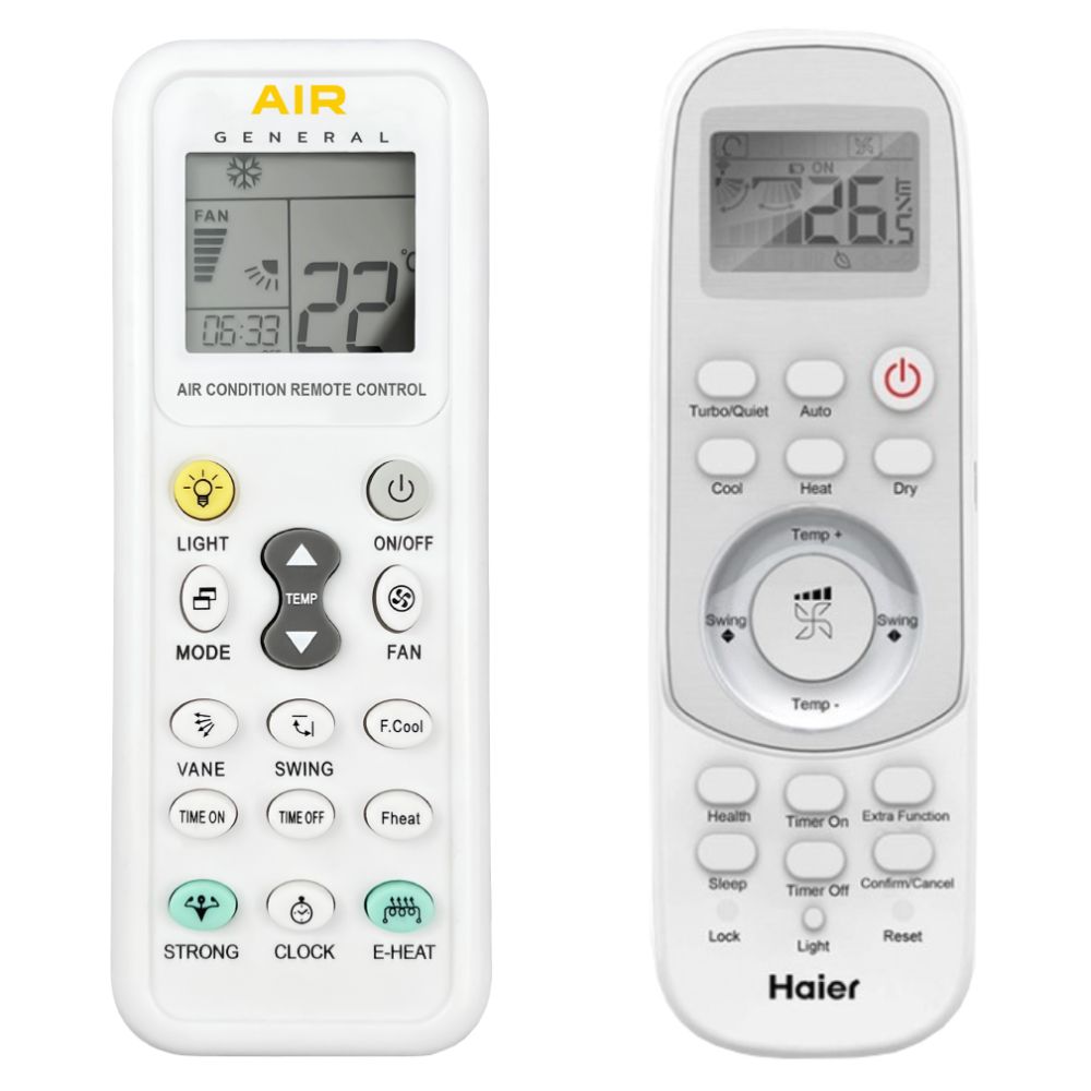 HAIER AS07NS3HRA, AS09NS3HRA, AS12NS3HRA, AS15NS3HRA, AS18NS3HRA, AS24NS3HRA -   


kompatibilis General márkájú távirányító