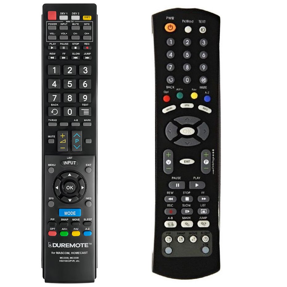 MASCOM MC2300, MC5300, MC5301 V1 + TV vezérlés (mini TV) - távirányító duplikátum
