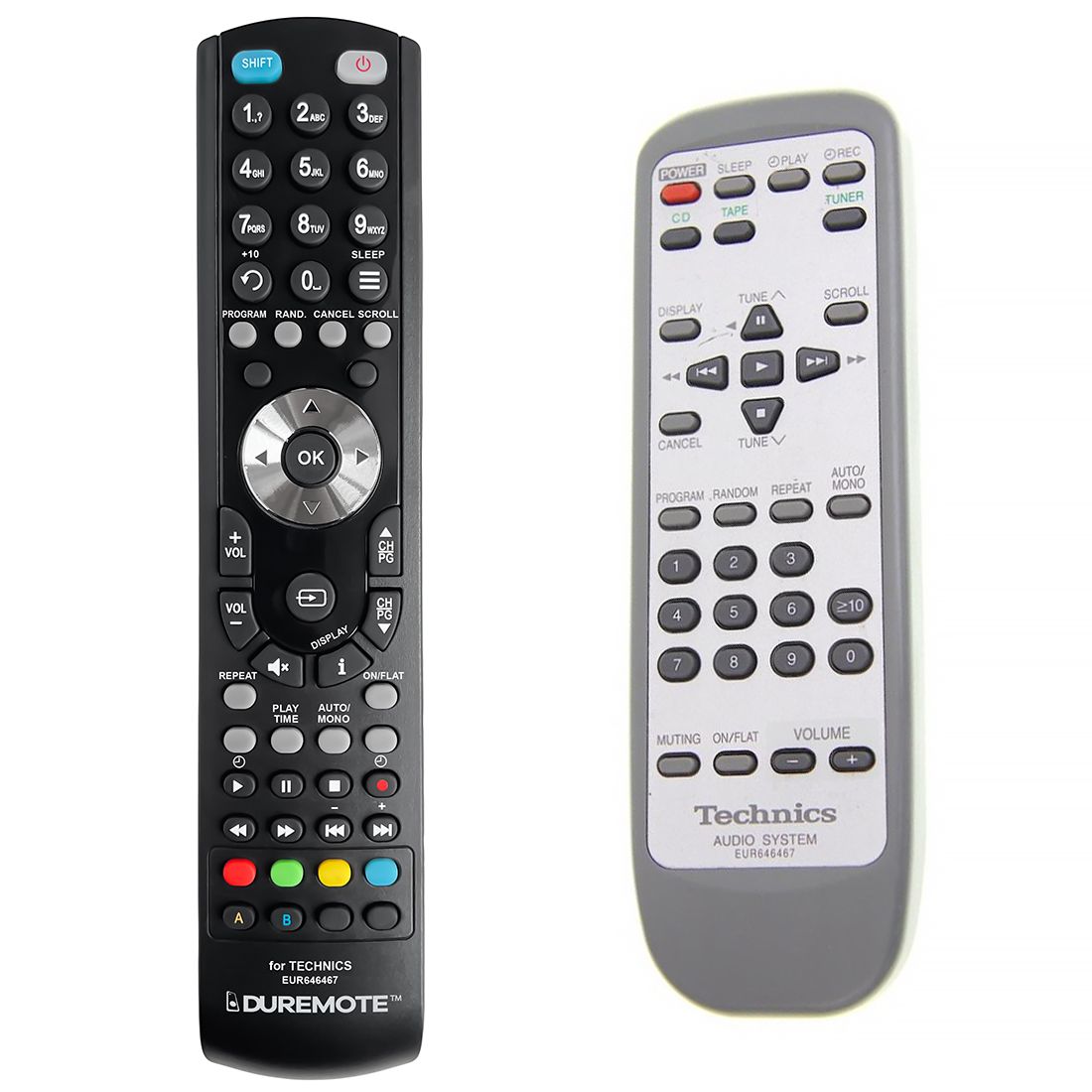TECHNICS EUR646467, EUR642170 + TV vezérlés (mini TV) - távirányító duplikátum