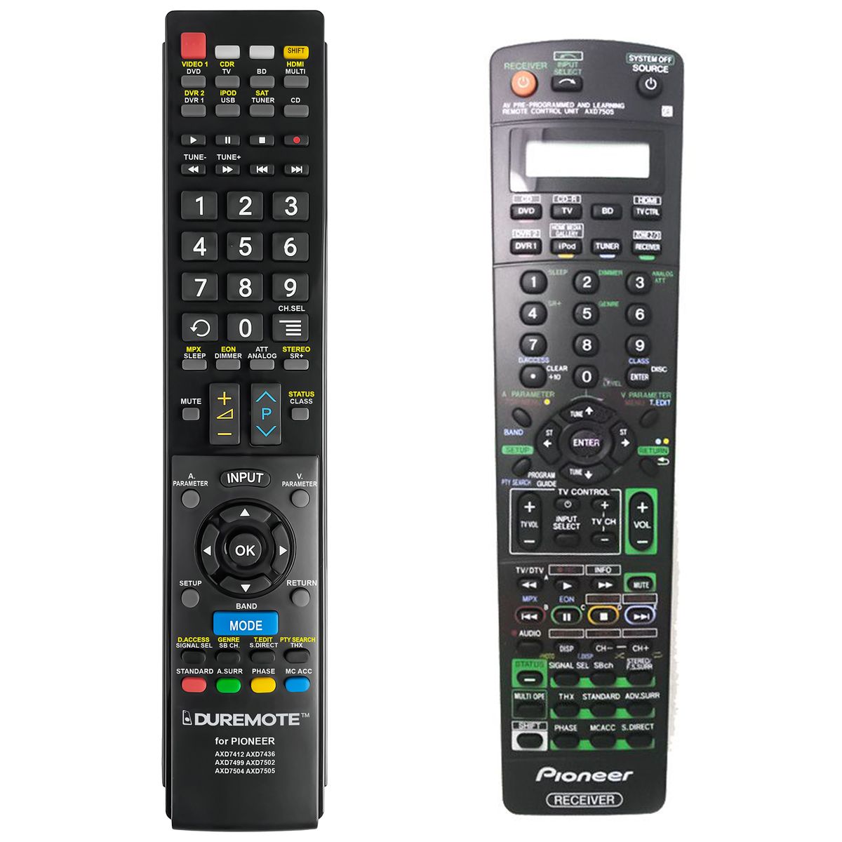 PIONEER AXD7504, AXD7505, AXD7499 - távirányító duplikátum