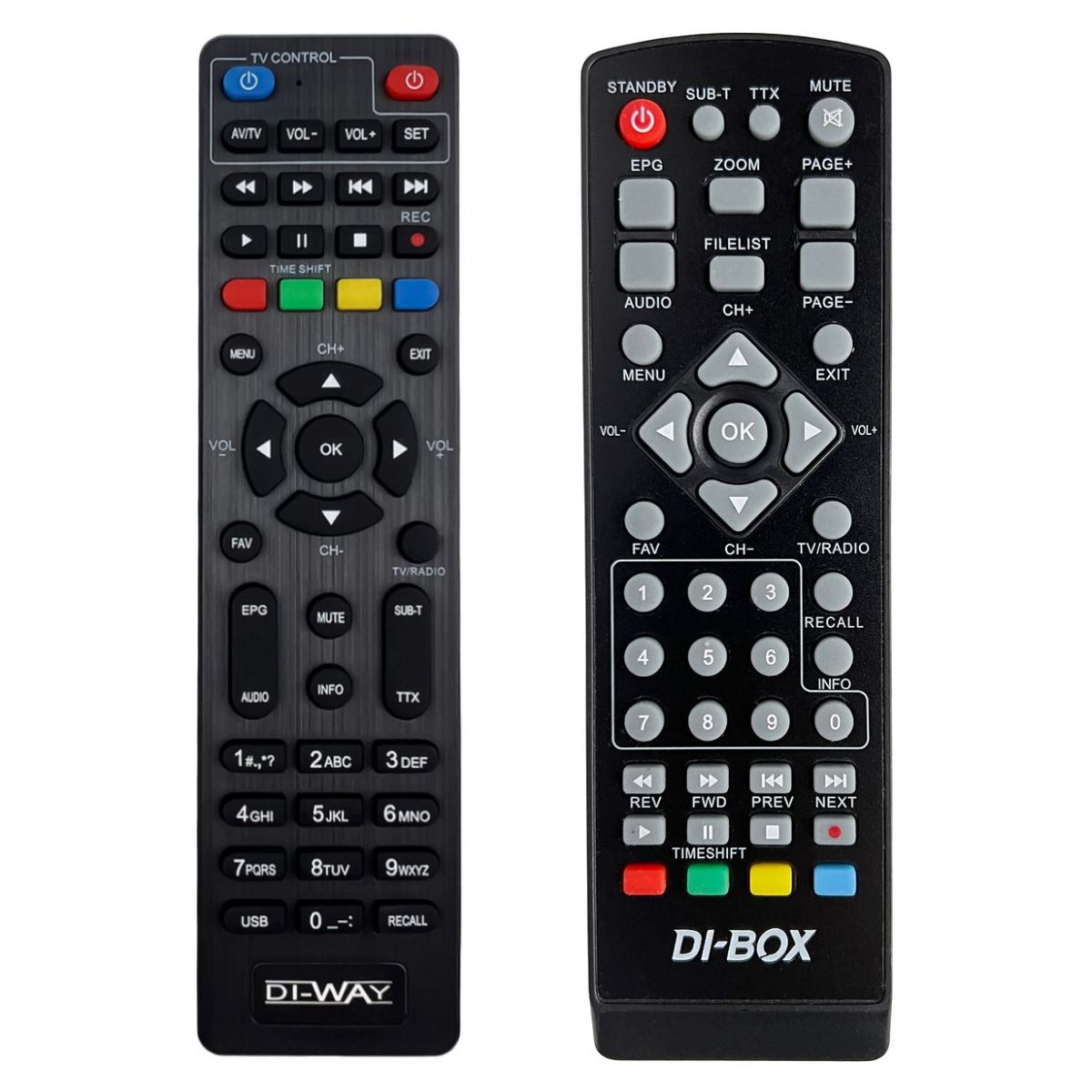 DI-WAY DI-BOX DVB-T2 V3 HEVC H.265 - eredeti gyári távirányító