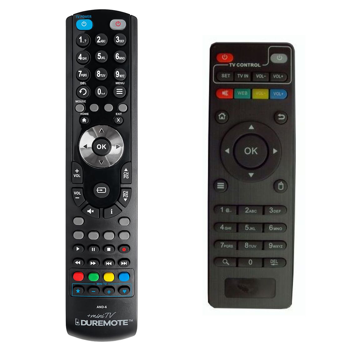 DI-WAY AND-3, AND-5, AND-6, AND-20 + TV vezérlés (mini TV) - távirányító duplikátum