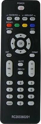 PHILIPS RC2033602/01, RC2023602/01, 313923814211 - helyettesítő távirányító