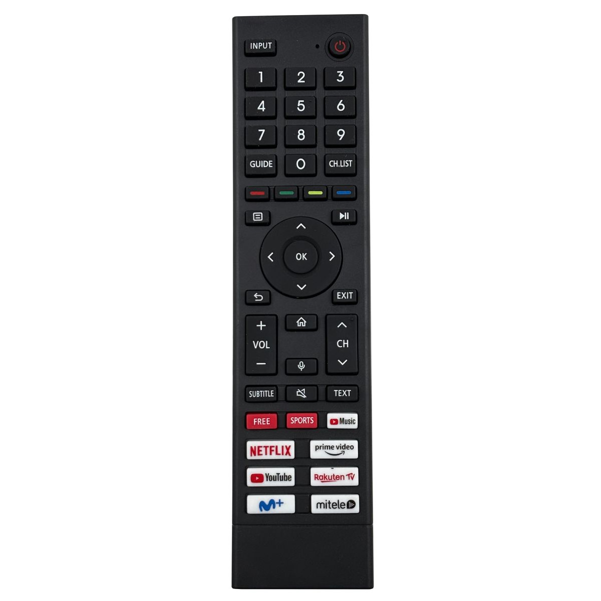 HISENSE ERF3D80H, 50A6G, 50A7GQ, 50E76GQ, 50E7HQ, 55A53FEVS, 55A63H - helyettesítő távirányító