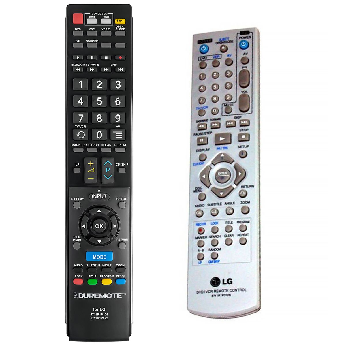 LG 6711R1P072A, 6711R1P072B - távirányító duplikátum