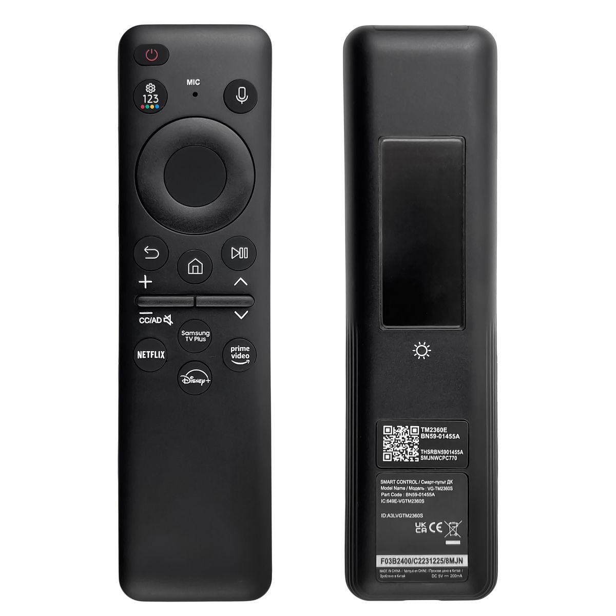 SAMSUNG BN59-01455A, TM2360S - NAPENERGIA rádiós (BT) csere távirányító hangvezérléssel