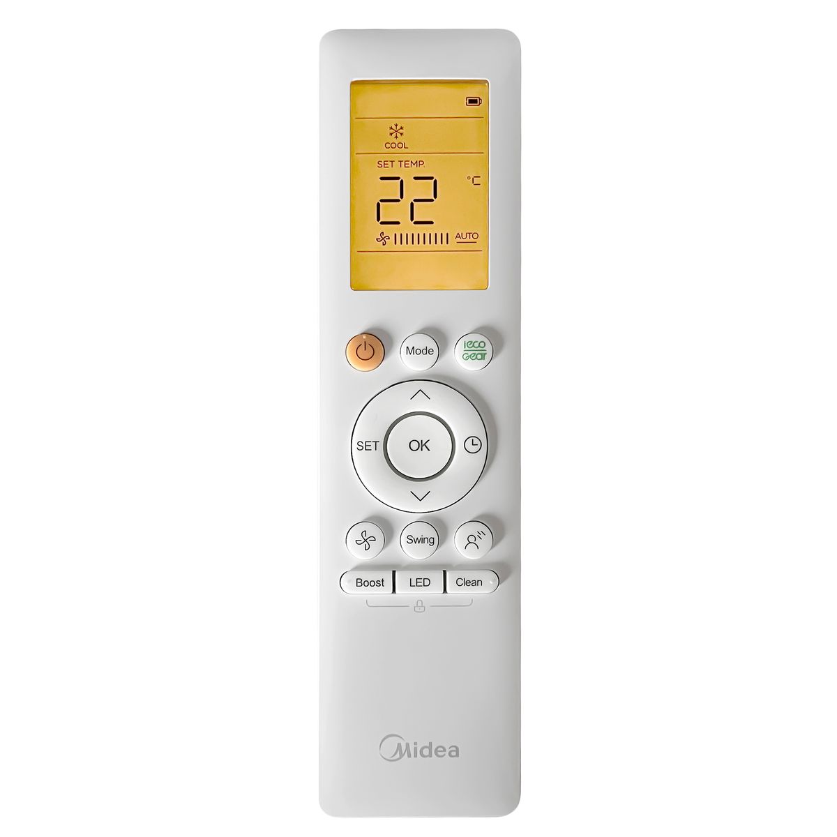 MIDEA RG10B1(E)/BGEF - eredeti gyári távirányító háttérvilágítással