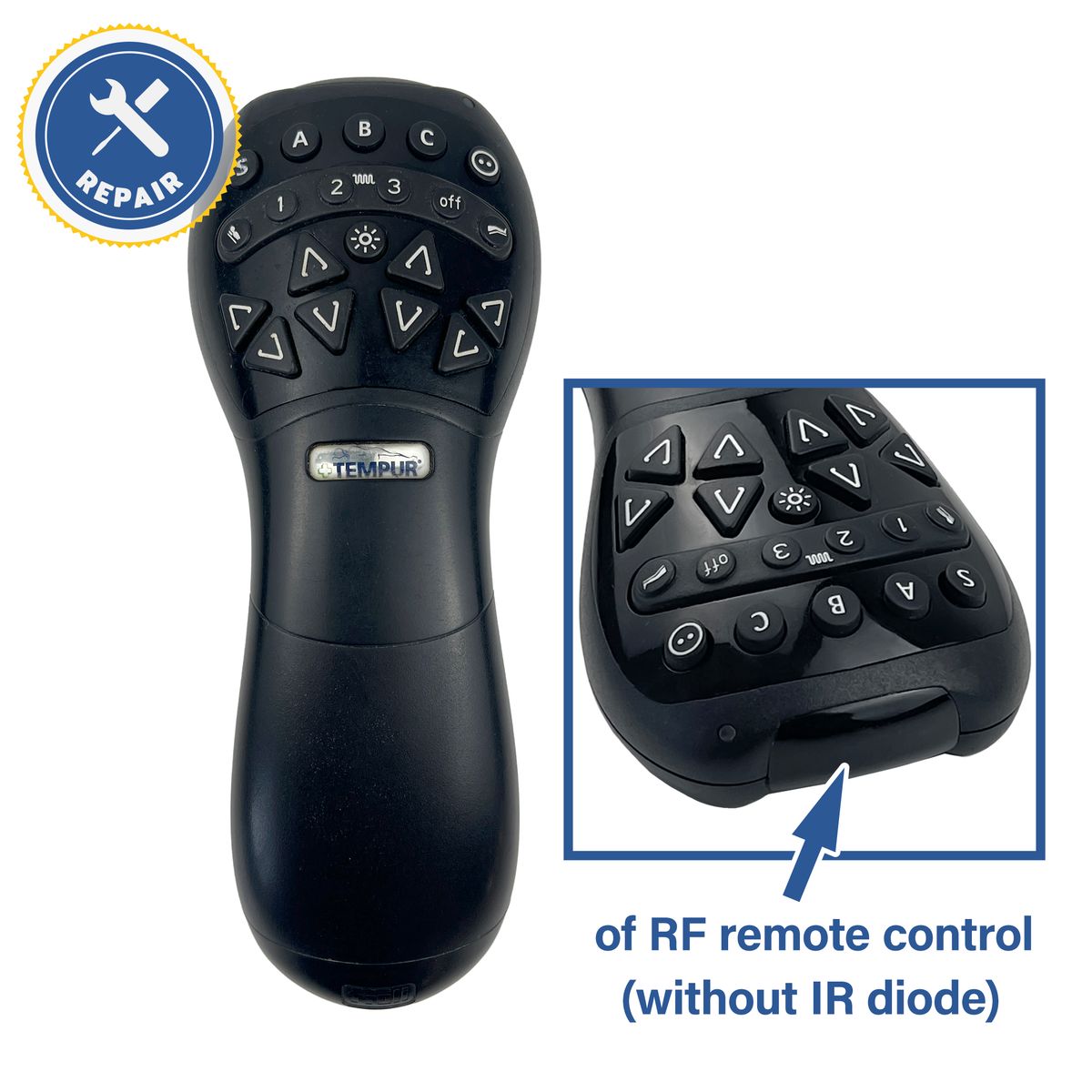 Távirányító javítása – Tempur Flex 4000 radio frequency