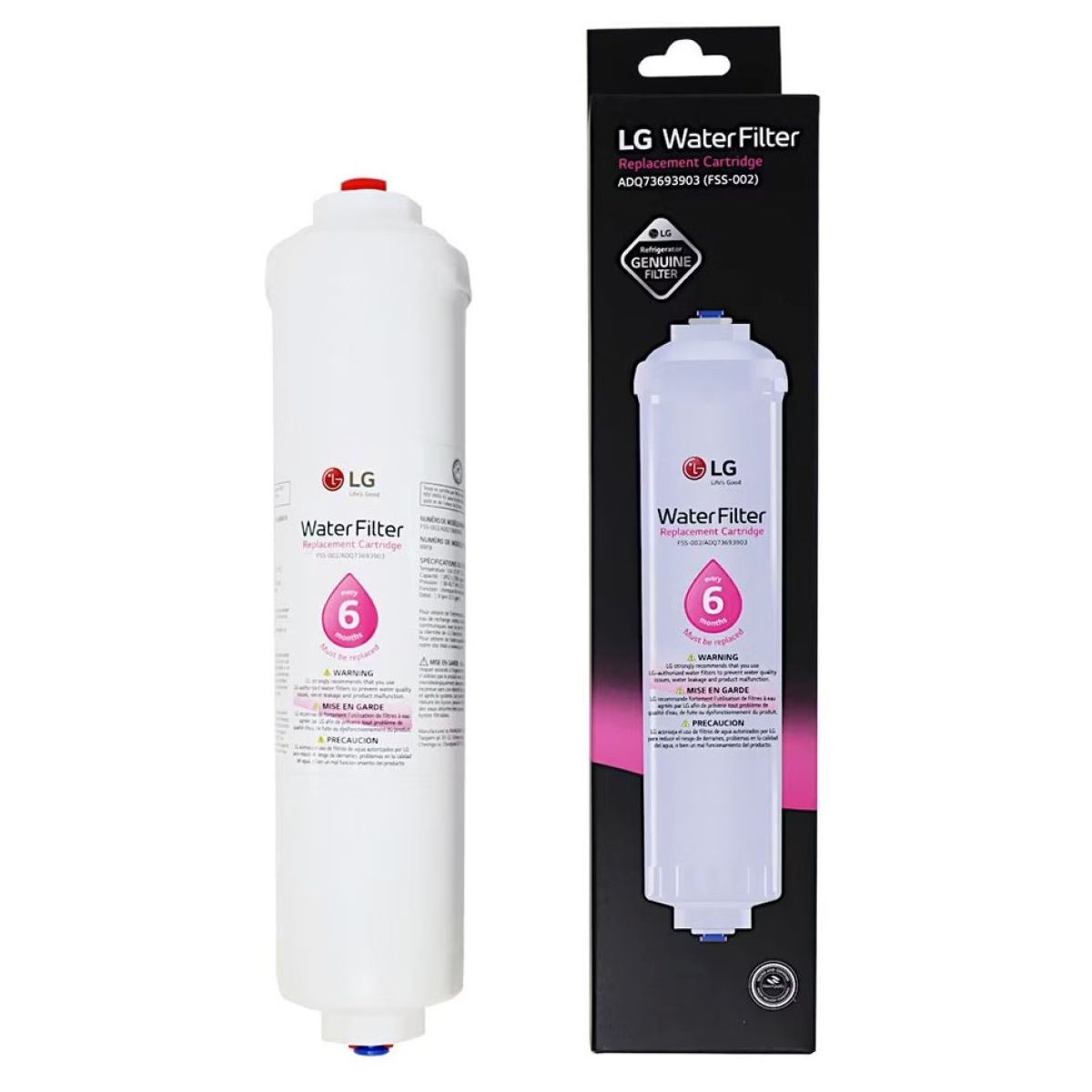 LG ADQ73693901, ADQ73693903 - Eredeti vízszűrő hűtőszekrényhez - külső