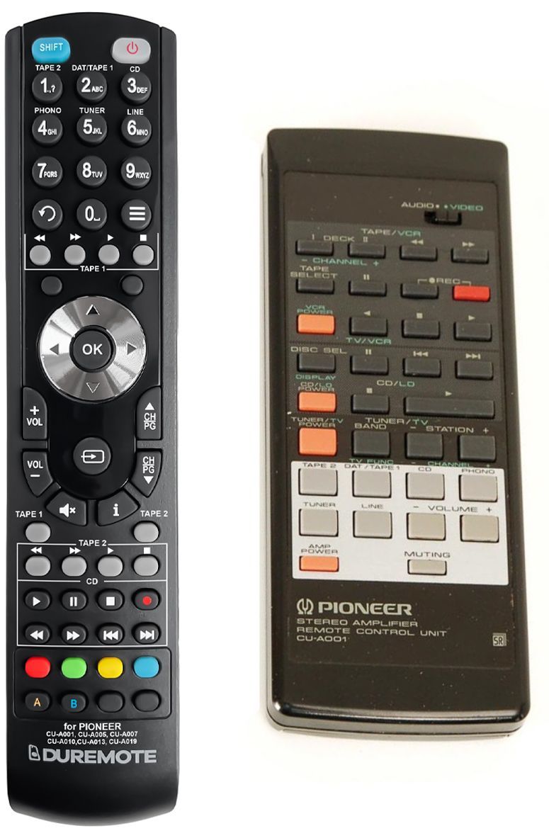 PIONEER CU-A001, CU-A010, CU-A019, AXD1354, AXD1211, AXD7193 - távirányító duplikátum