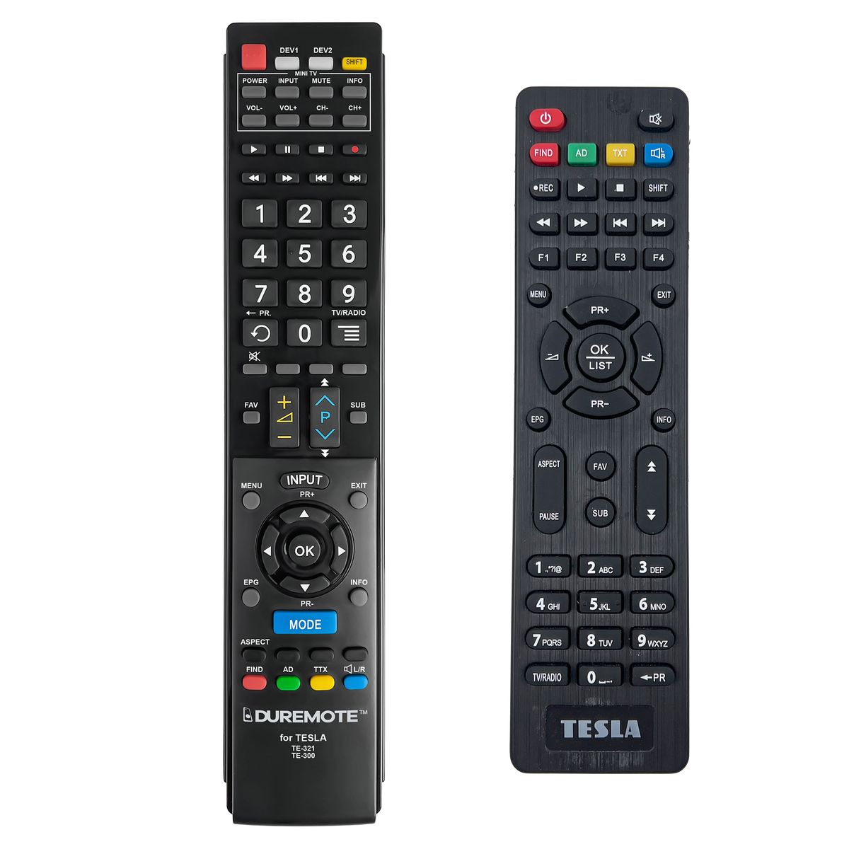 TESLA TE-300 2.gen + TV vezérlés (mini TV) - távirányító duplikátum