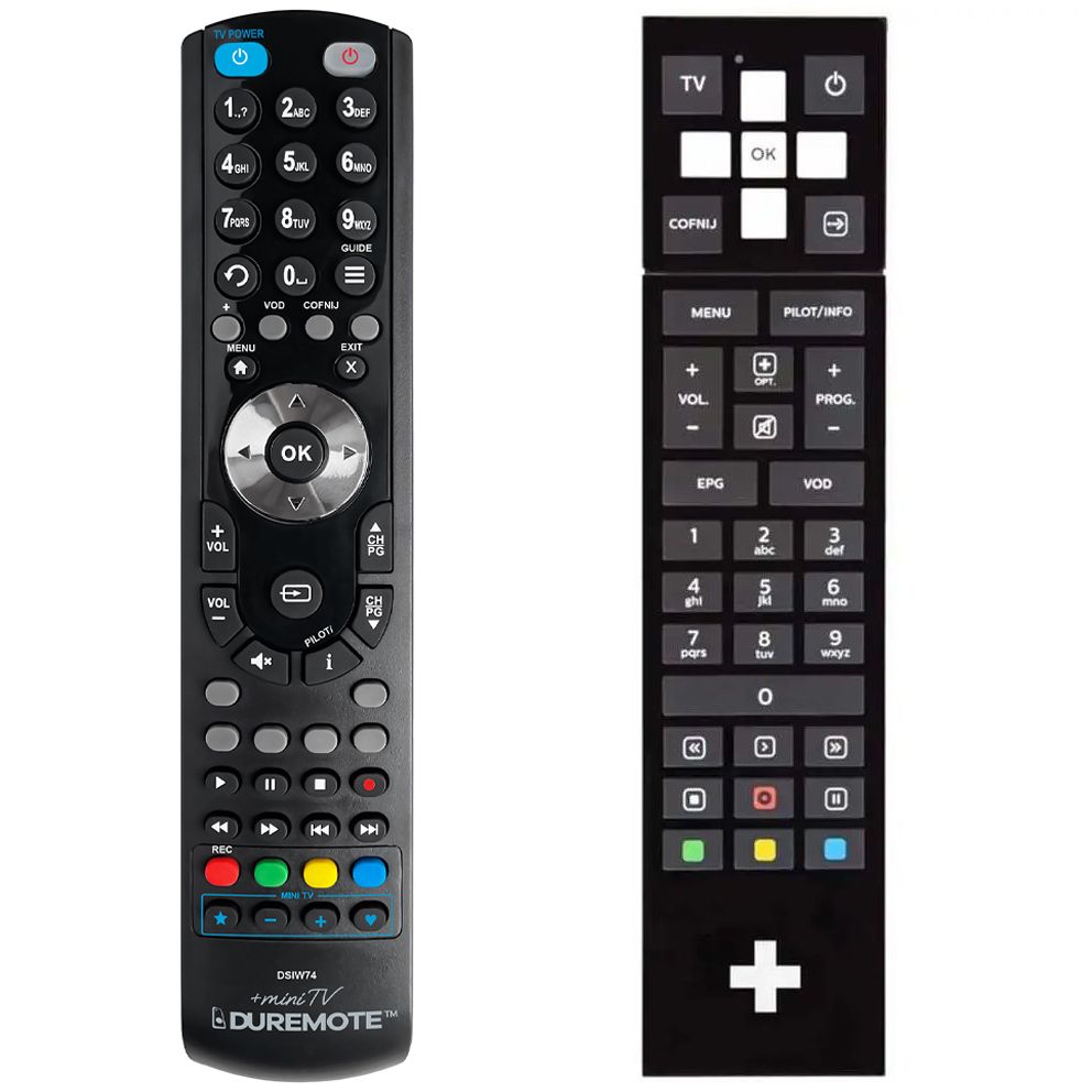 NC+ NOAH SAGEMCOM DSIW74, 4K ULTRABOX+, DSI83 HD, DSI87, ADB NCP-4740SF + TV vezérlés (mini TV) - távirányító duplikátum