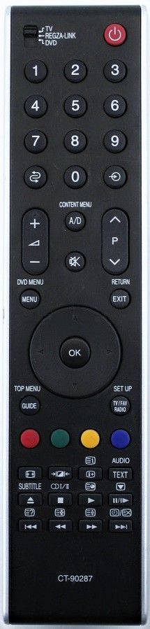 TOSHIBA CT-90287, CT-90296 - helyettesítő távirányító