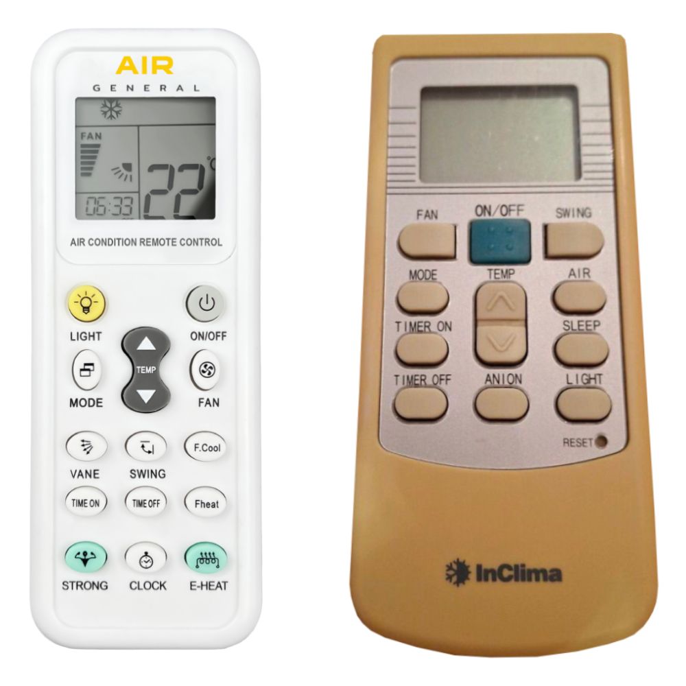 INCLIMA Y512V1, KFR-09NB2, KFR-09NC2, KFR-12BN2 -   


kompatibilis General márkájú távirányító