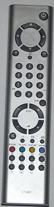 TOSHIBA CT-861, CT861 - helyettesítő távirányító