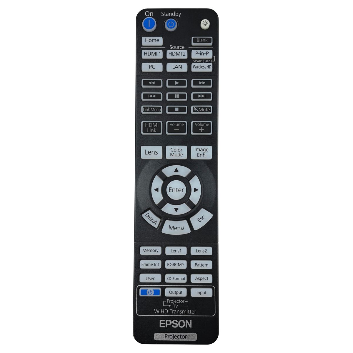 EPSON 1656529, 165652900 - eredeti gyári távirányító háttérvilágítással