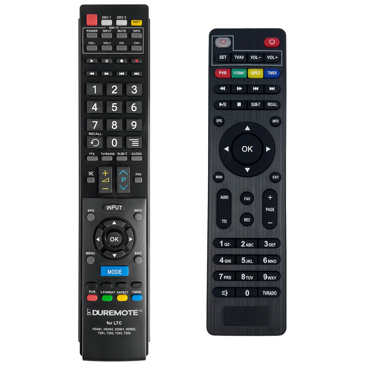 LTC HD401, HD402, HD501, HD502, T201, T202, T203, T204 + TV vezérlés (mini TV) - távirányító duplikátum
