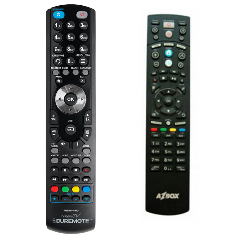AZBOX PREMIUM HD + TV vezérlés (mini TV) - távirányító duplikátum